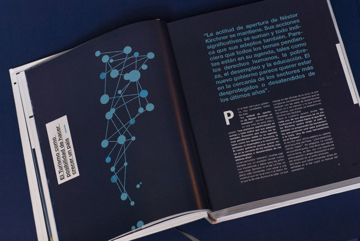 El Caso Argentino — Composición editorial con gráficos